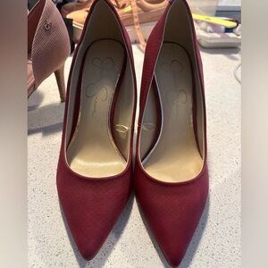 Jessica Simpson Deep Red Heels